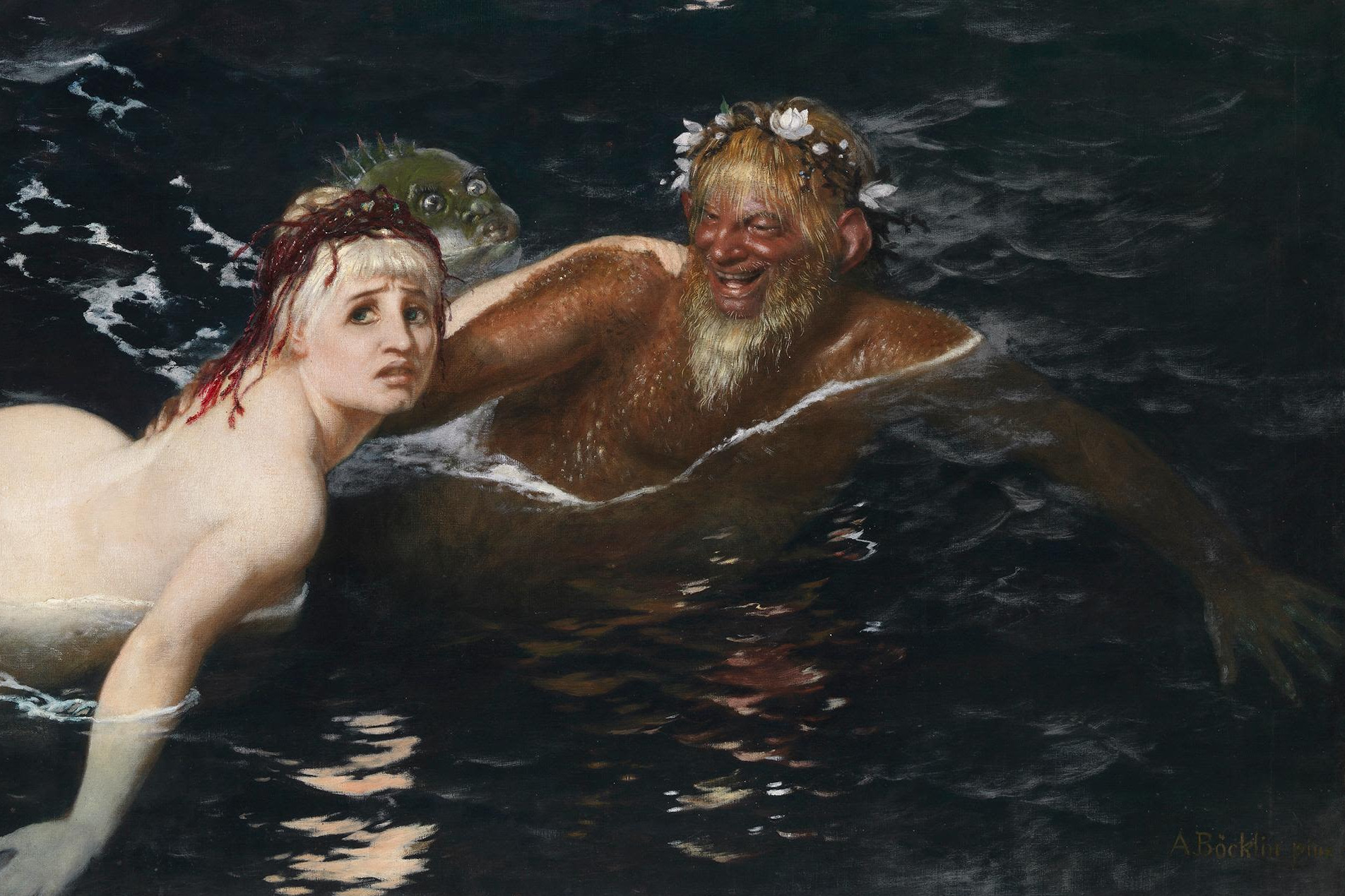 Im Spiel der Wellen, Boecklin, 1883, Neue Pinakothek, Muenchen